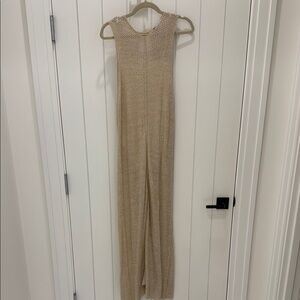 Zara - Gold and Tan Sleeveless Maxi Dress with body suit (M)